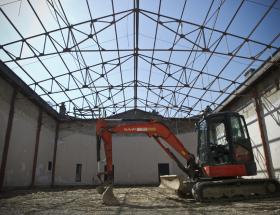 Travaux à la Halle aux Grains à Bayeux