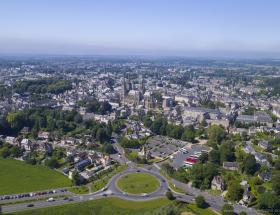 La ville de Bayeux vue du ciel