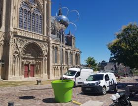 Montage du dispositif Rendez-vous à la cathédrale à Bayeux