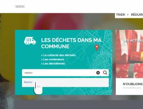 Capture d'écran du site nouveau internet du SEROC