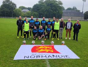 Sélection Normande en para foot adapté, lors de leur dernier entrainement