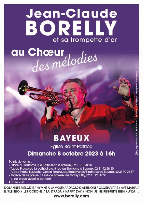 Affiche concert Jean-Claude Borelly à Bayeux