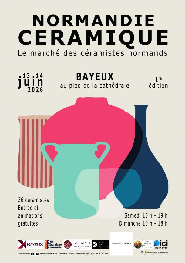 Affiche Normandie Céramique à Bayeux