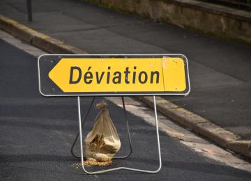 panneau déviation