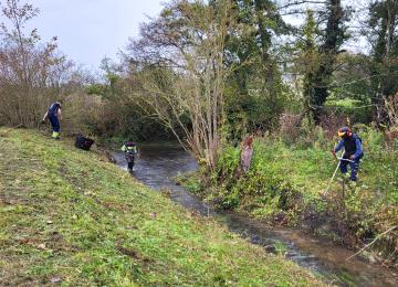 Nettoyage de l'Aure à Bayeux en octobre 2025 Nettoyage de l'Aure à Bayeux en octobre 2025