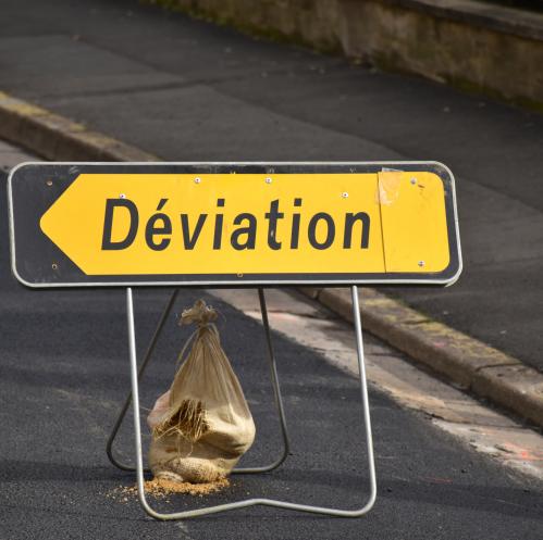 panneau déviation