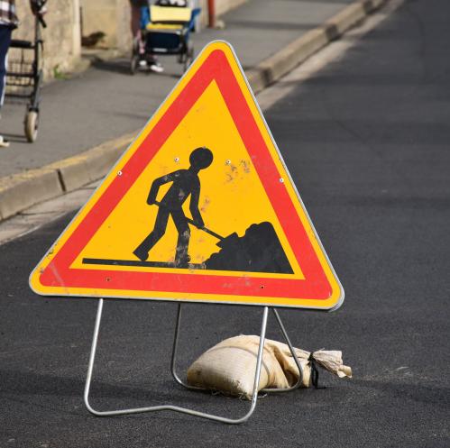 Panneau travaux