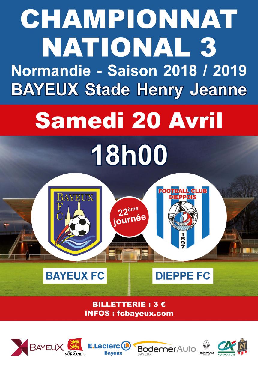 Affiche du match Bayeux - Dieppe