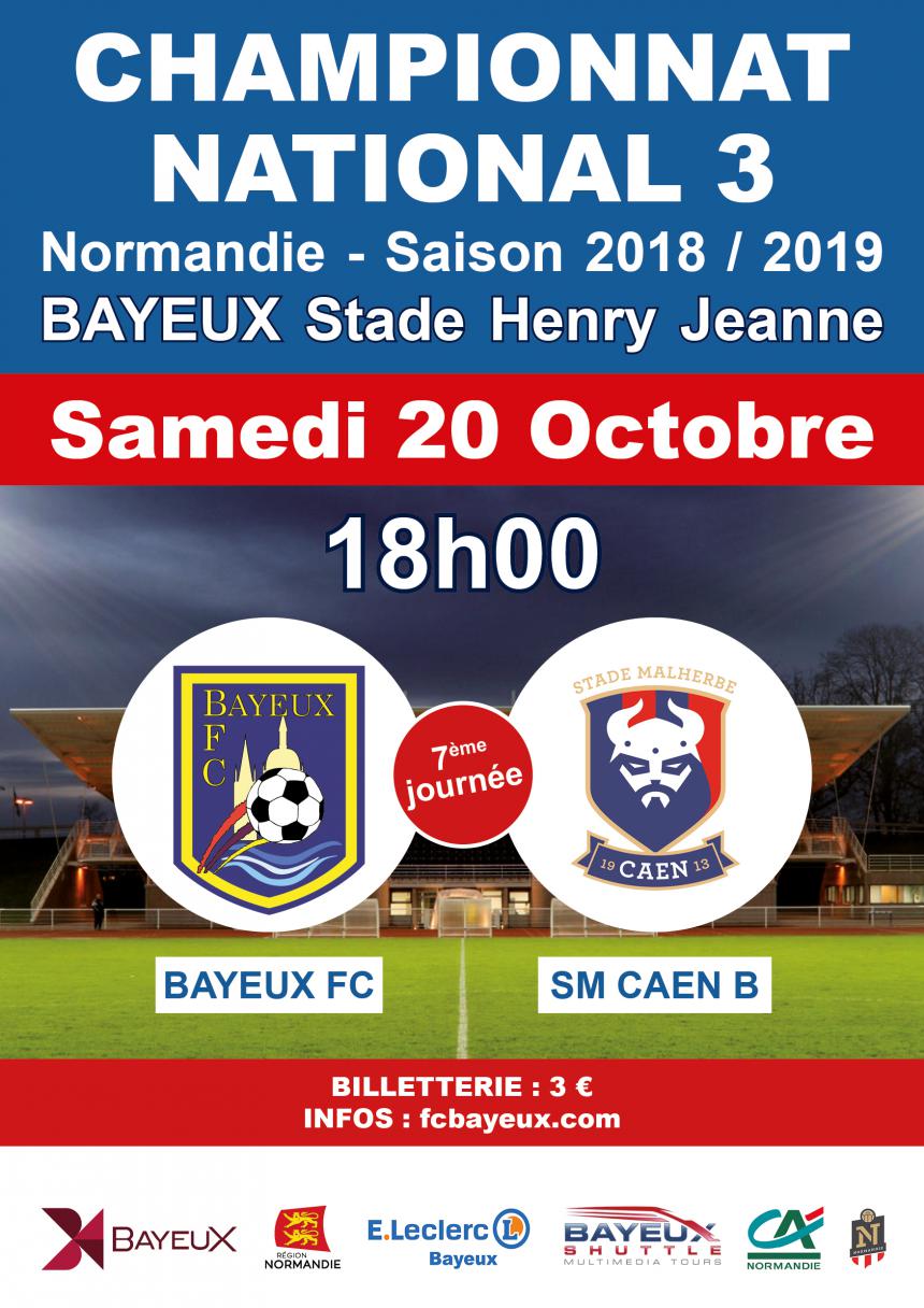 Affiche match de football Bayeux - Caen Affiche match de football Bayeux - Caen