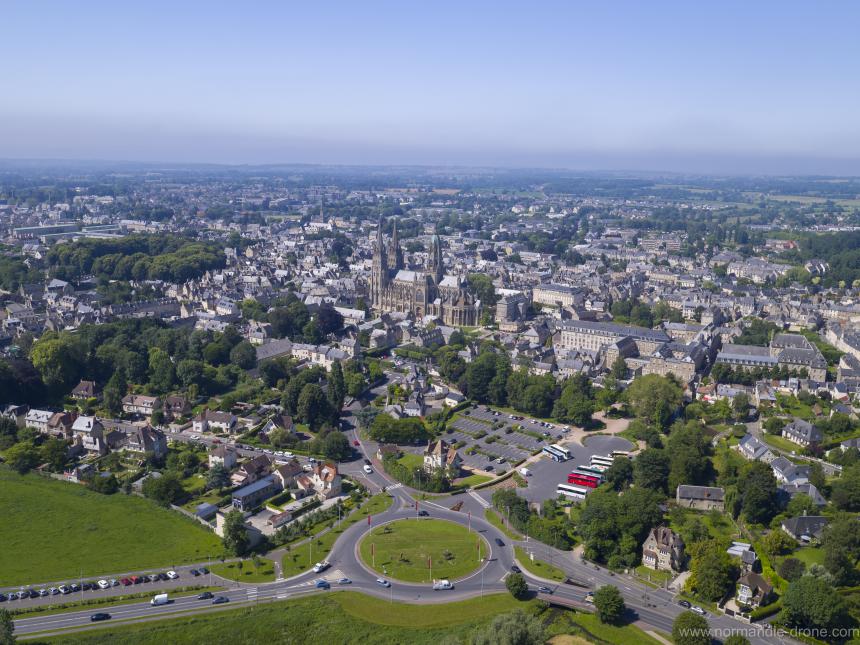 La ville de Bayeux vue du ciel