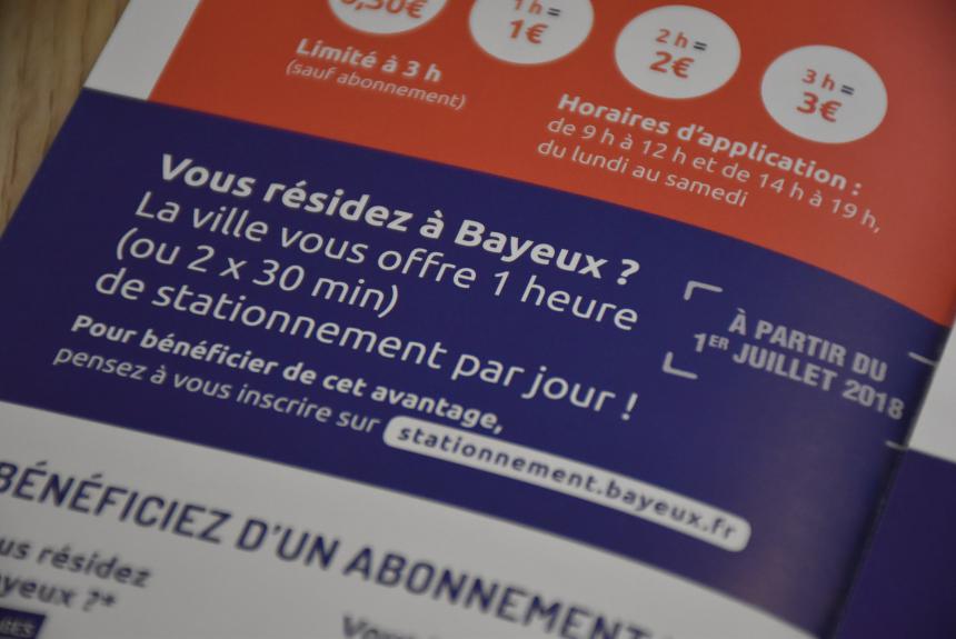 Flyer stationnement à Bayeux