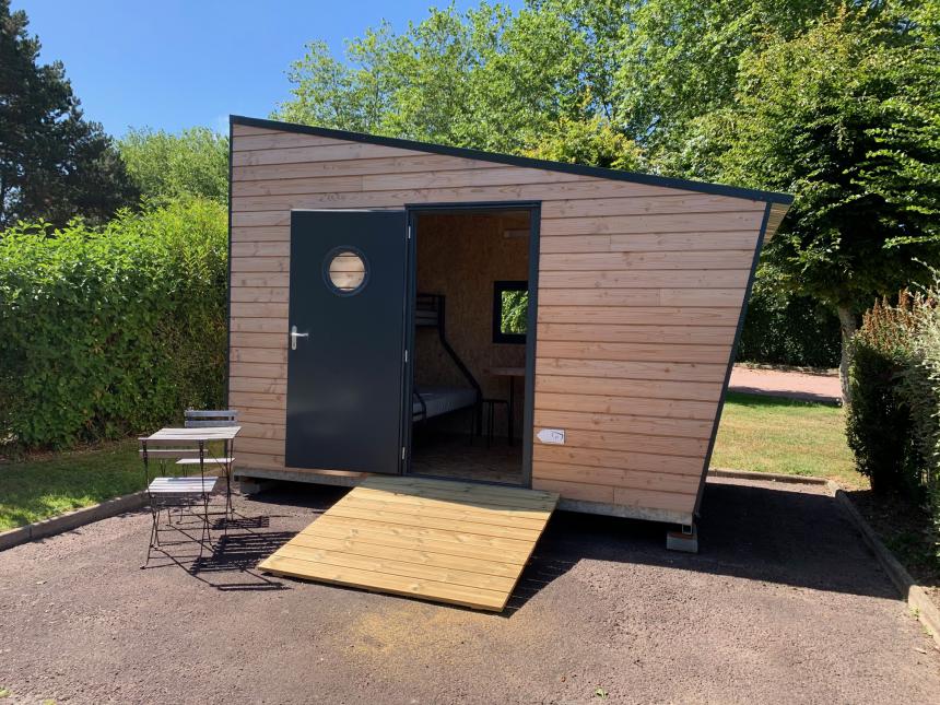 Cabane rando pour cyclotouristes au camping municipal de Bayeux