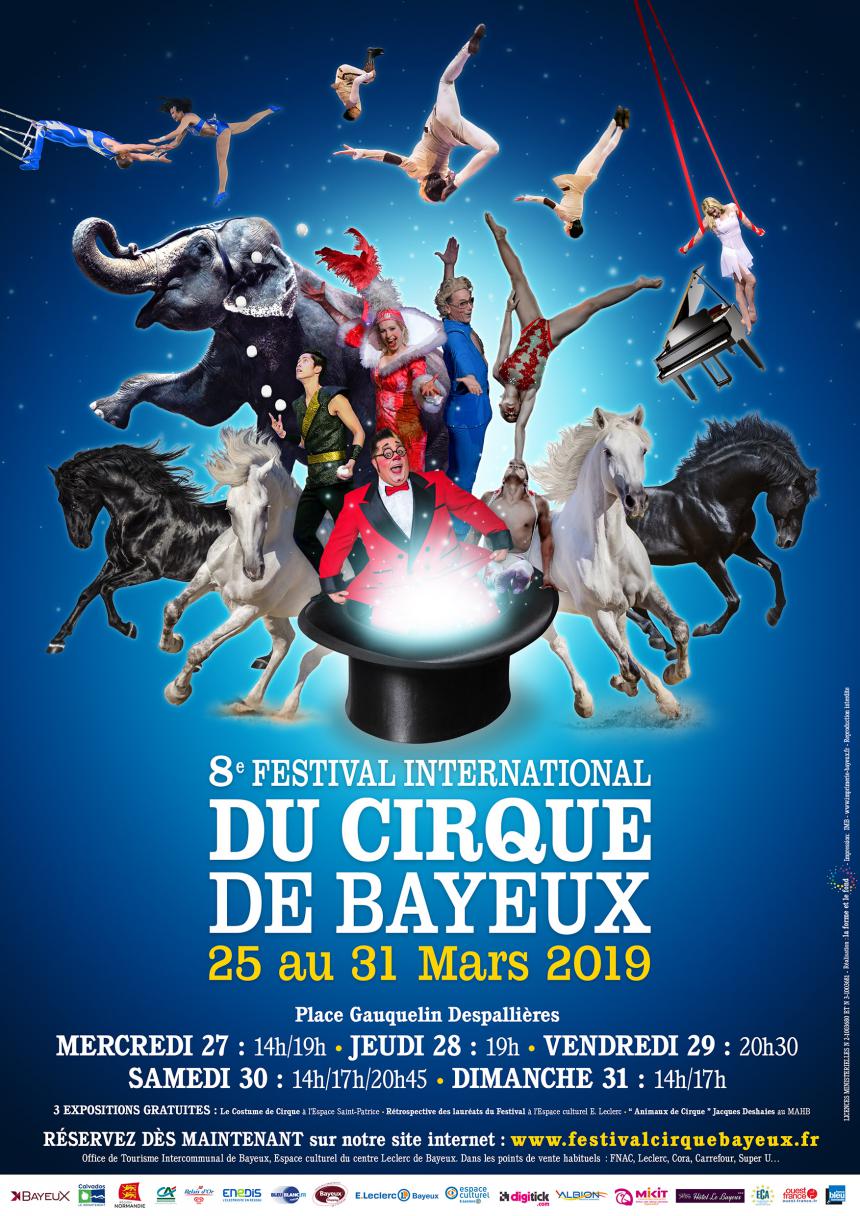 Affiche du 8e Festival international du cirque de Bayeux