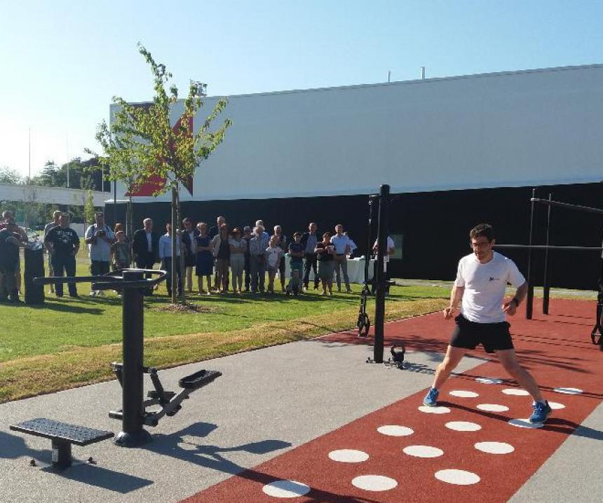 Inauguration de l'aire de fitness le 9 juillet 2019 à Bayeux