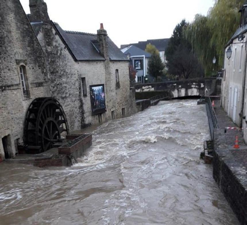 Inondations à Bayeux en novembre 2019