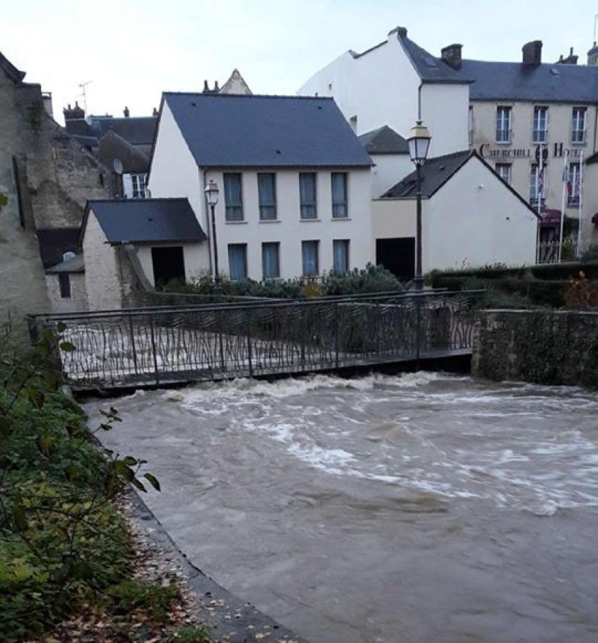 Inondations à Bayeux en novembre 2019