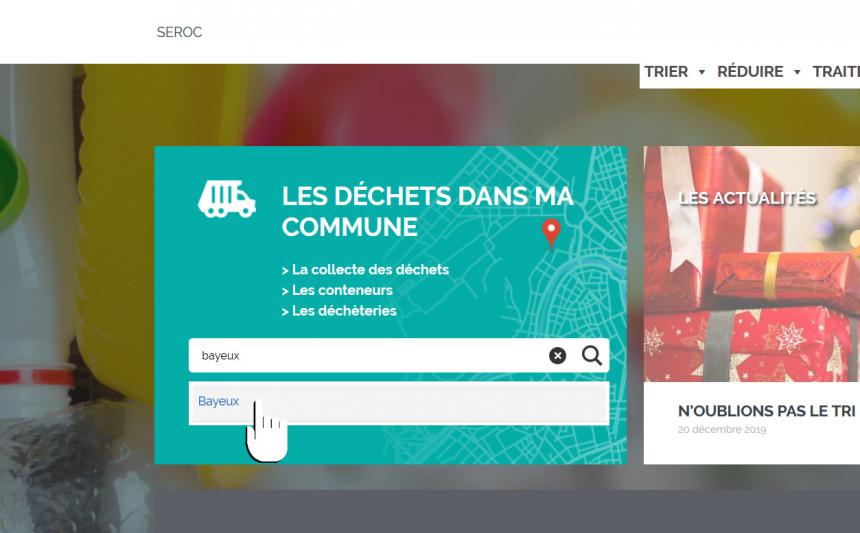 Capture d'écran du site nouveau internet du SEROC