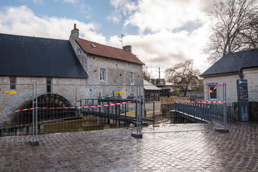 Travaux Moulin Coisel à Bayeux en janvier 2026