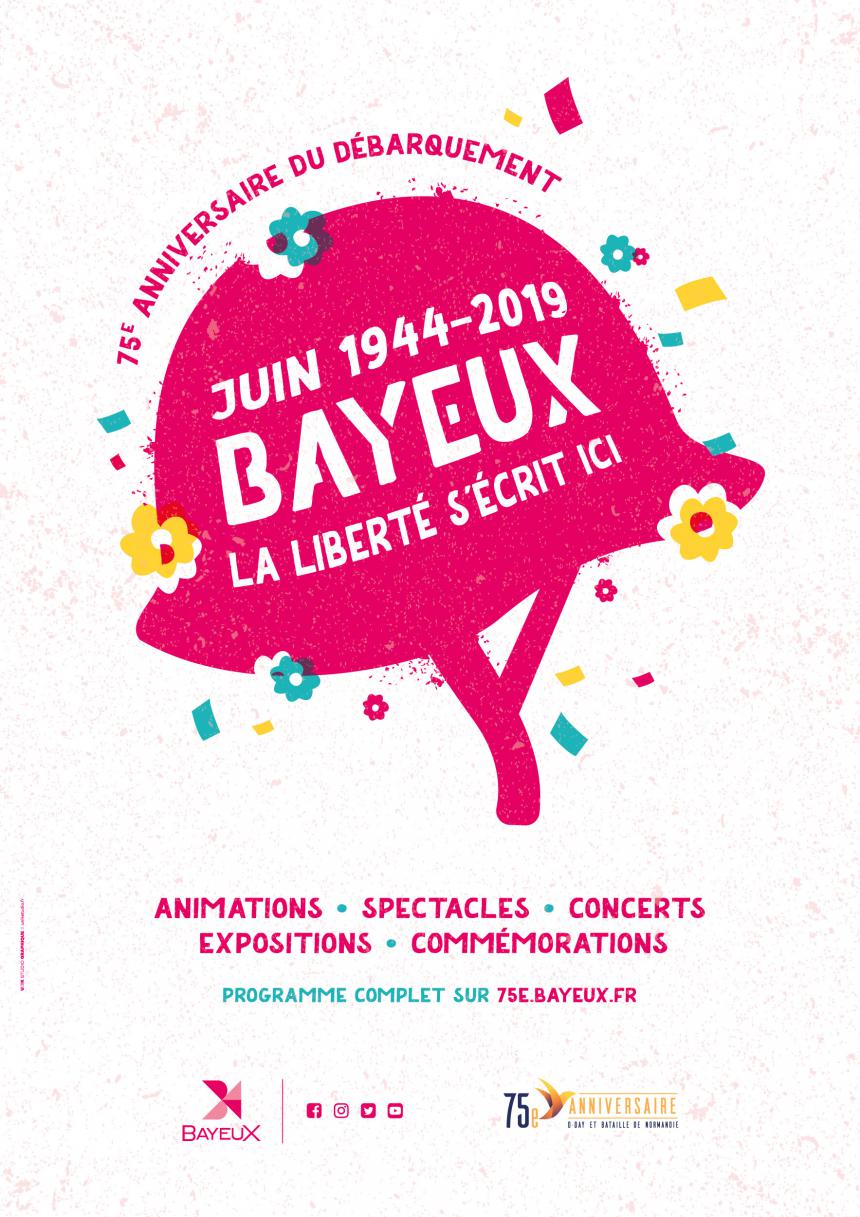 Affiche du 75e anniversaire de la Libération de Bayeux
