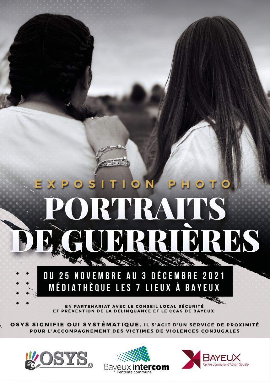 Affiche de l'exposition Portraits de guerrières Affiche de l'exposition Portraits de guerrières