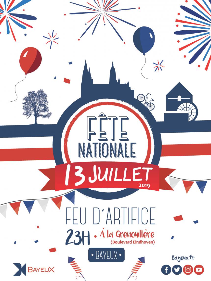 Affiche du 13 juillet à Bayeux