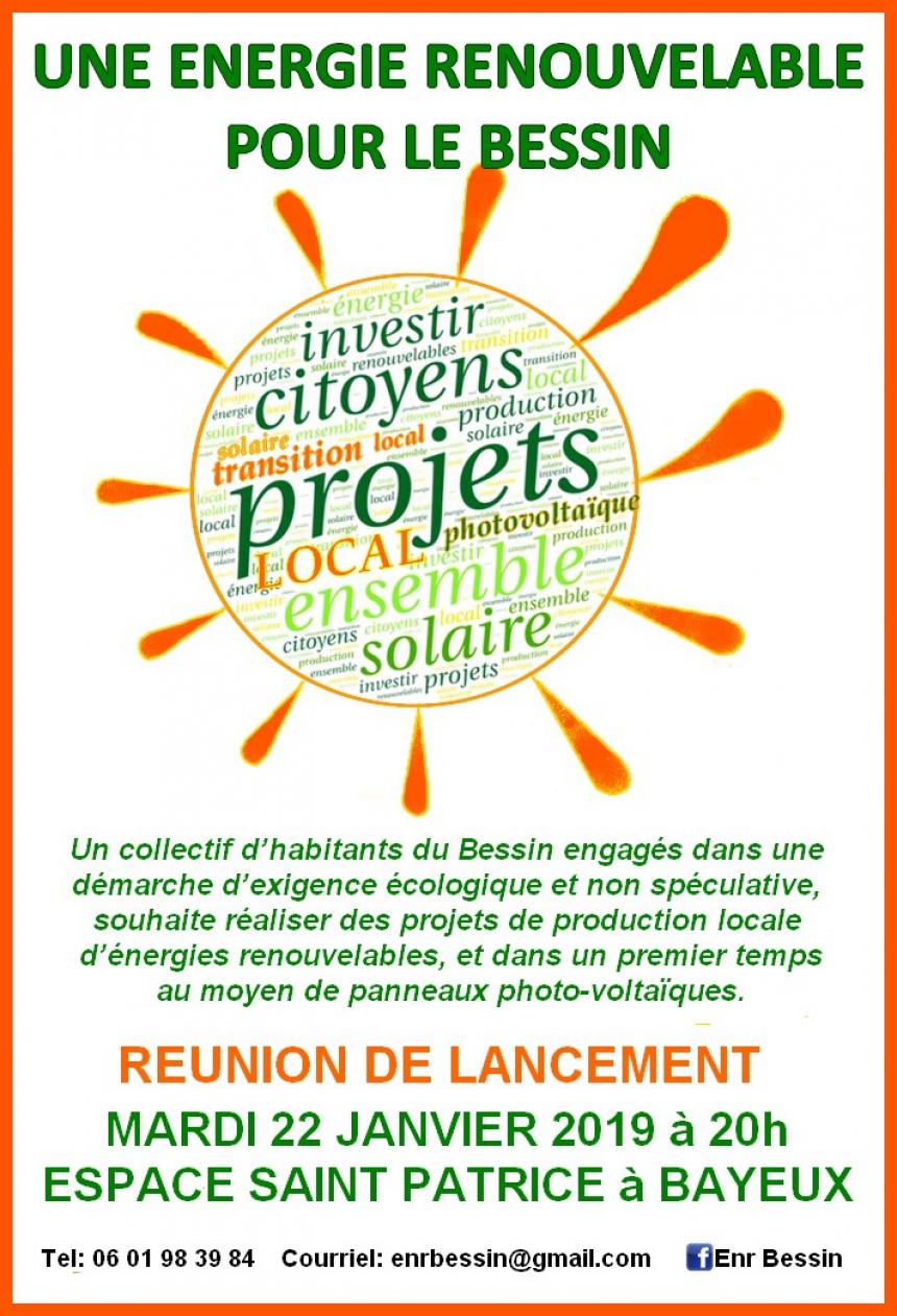 Affiche réunion de lancement à Bayeux