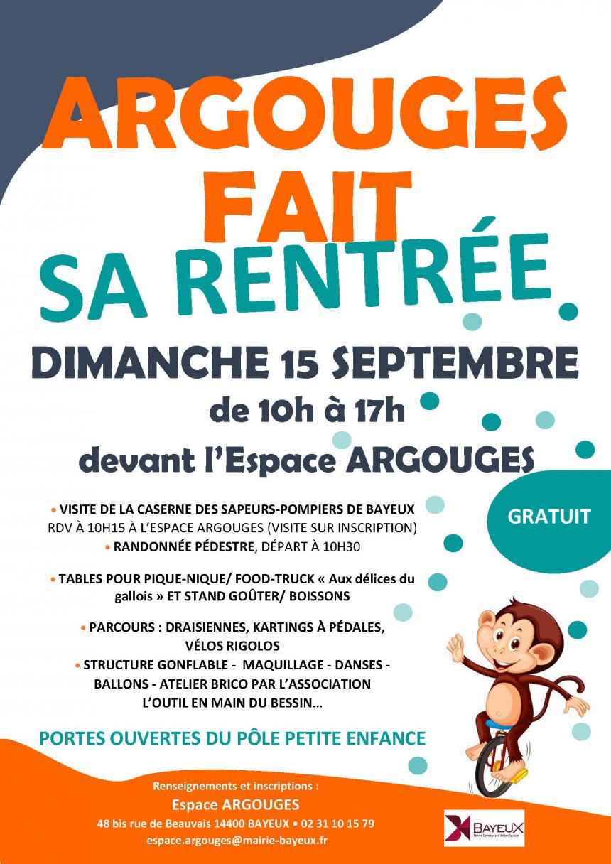 Affiche Argouges fait sa rentrée Affiche Argouges fait sa rentrée