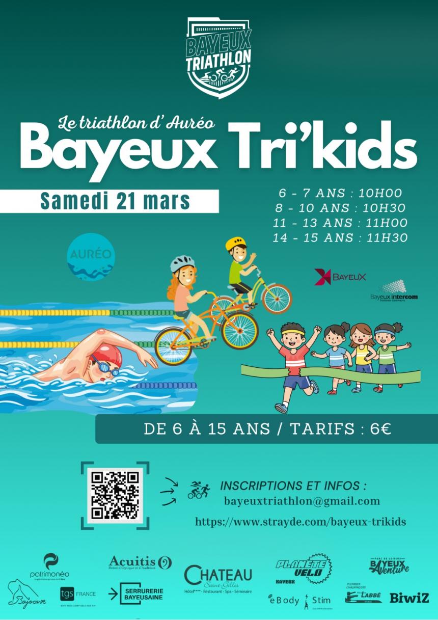 Affiche Triathlon kids Bayeux 2026