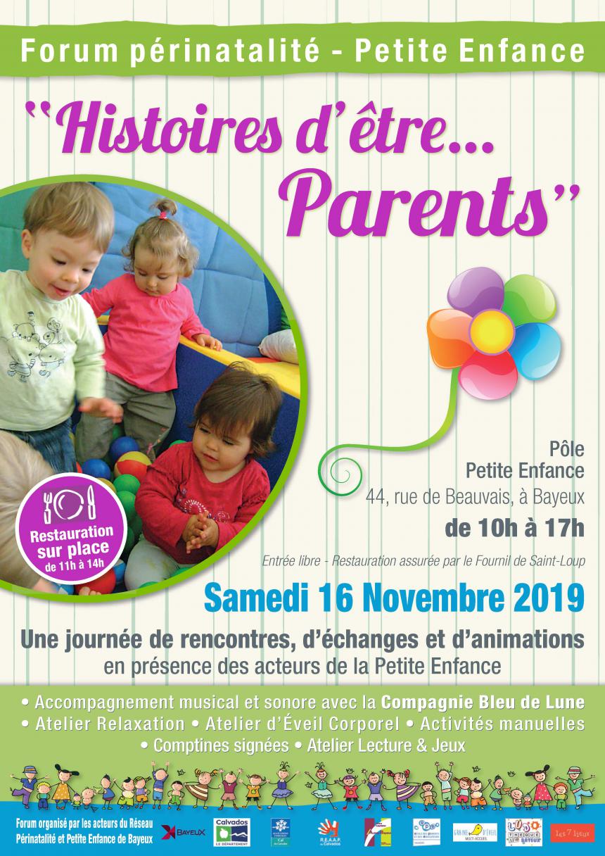 Affiche du forum périnatalité petite enfance à Bayeux