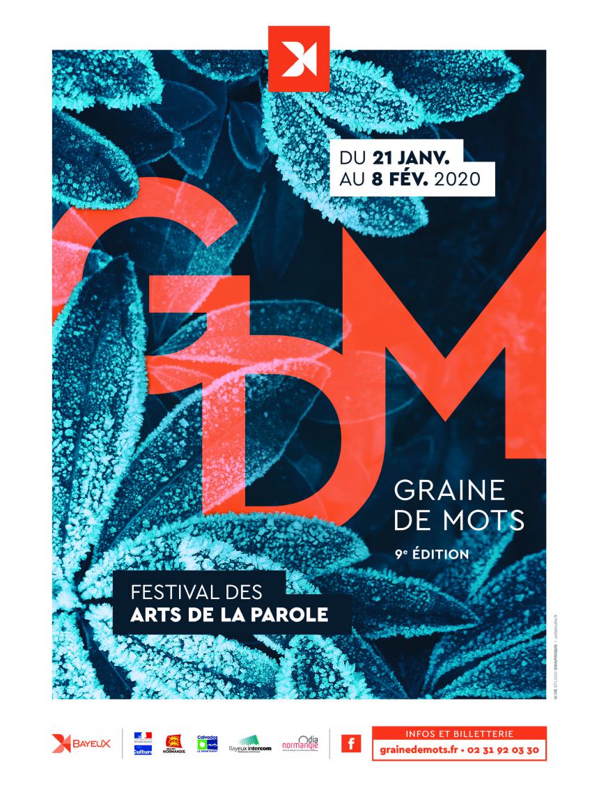 Affiche du 9e festival Graine de Mots à Bayeux Affiche du 9e festival Graine de Mots à Bayeux