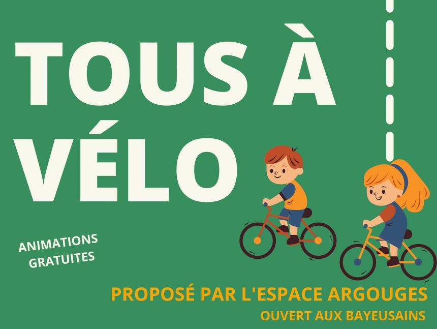 Affiche de l'action tous à vélo à Bayeux Affiche de l'action tous à vélo à Bayeux