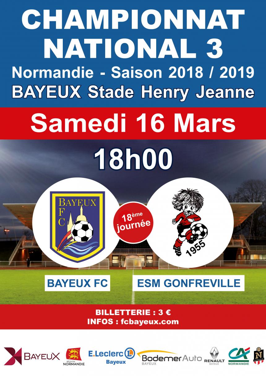 Affiche du match Bayeux - Gonfreville Affiche du match Bayeux - Gonfreville