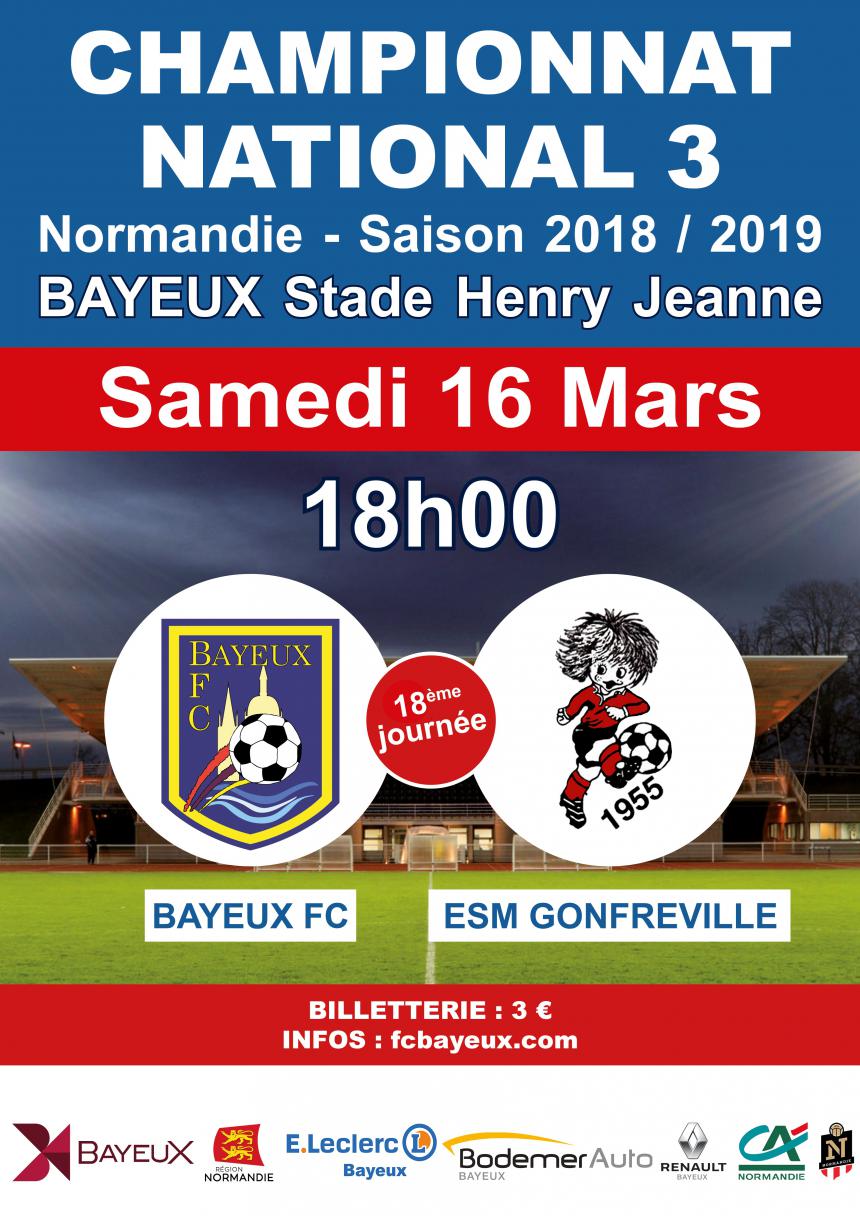 Affiche du match Bayeux - Gonfreville