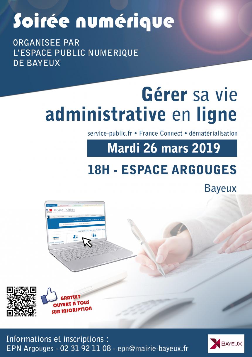 Affiche soirée numérique le 26 mars à Bayeux