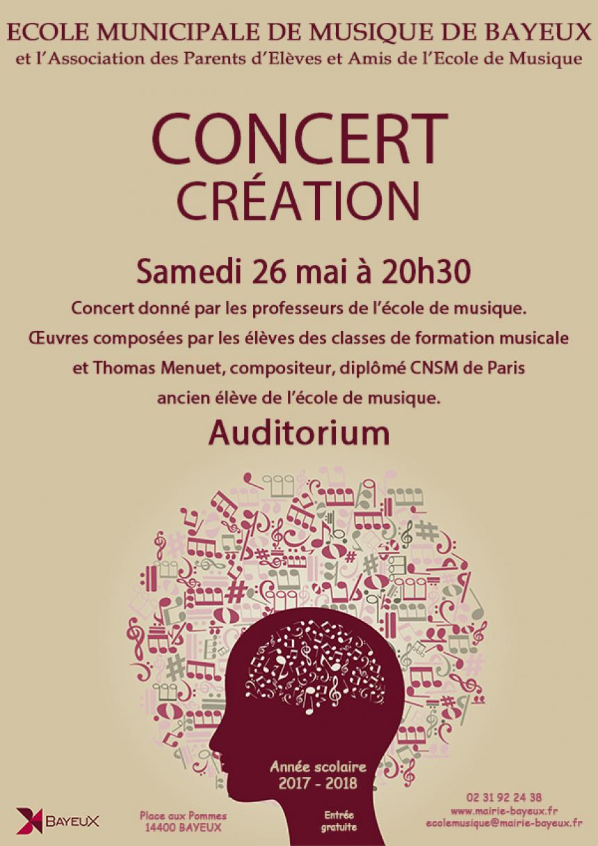 Affiche Concert création à Bayeux