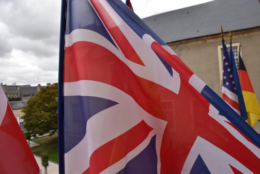 Drapeau britannique à Bayeux