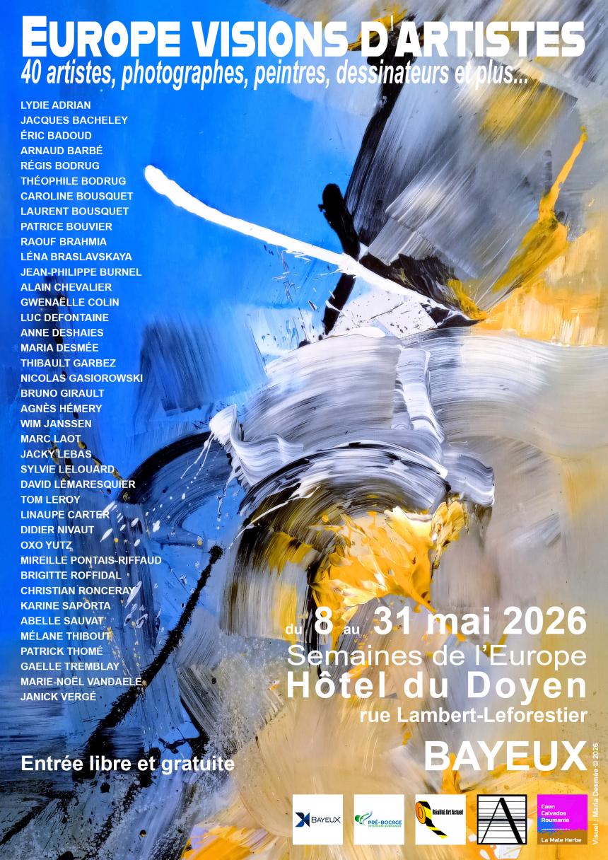 Affiche expo Europe visions d'artistes à Bayeux