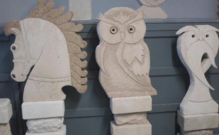 Sculptures de Gérard Delamare en béton cellulaire