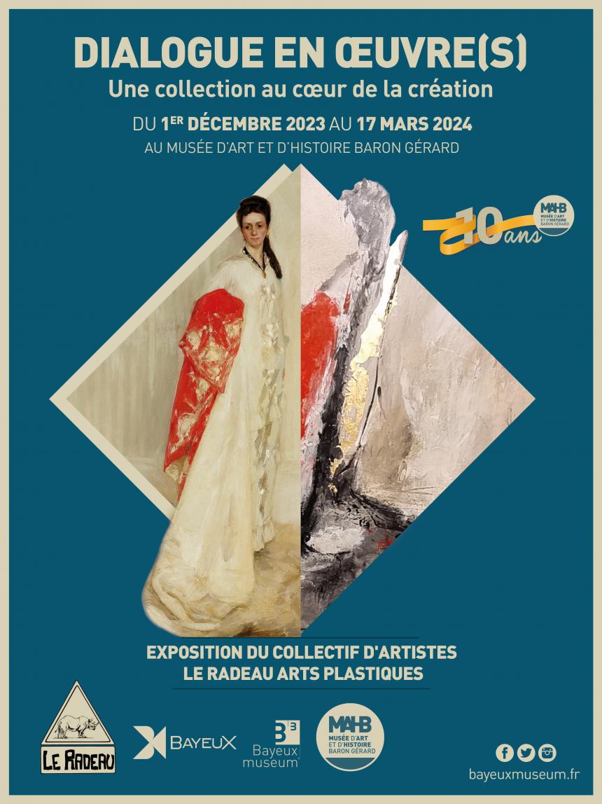 Affiche de l'exposition Dialogue en oeuvre(s) : une collection au coeur de la création Affiche de l'exposition Dialogue en oeuvre(s) : une collection au coeur de la création