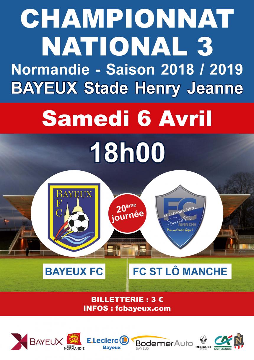Affiche du match Bayeux - Saint-Lô