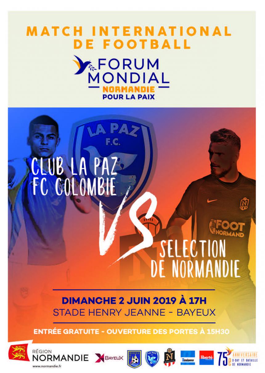 Affiche du match international à Bayeux Affiche du match international à Bayeux