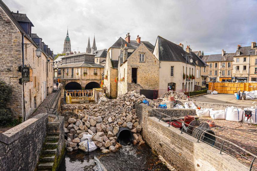 Bayeux travaux de l'Aure. Point d'étape