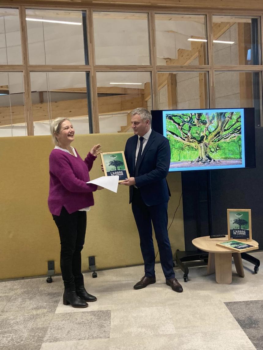 Arnaud Tanquerel, premier adjoint de Bayeux, lors de la remise du Prix