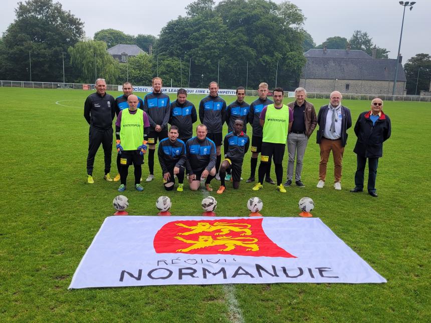 Sélection Normande en para foot adapté, lors de leur dernier entrainement