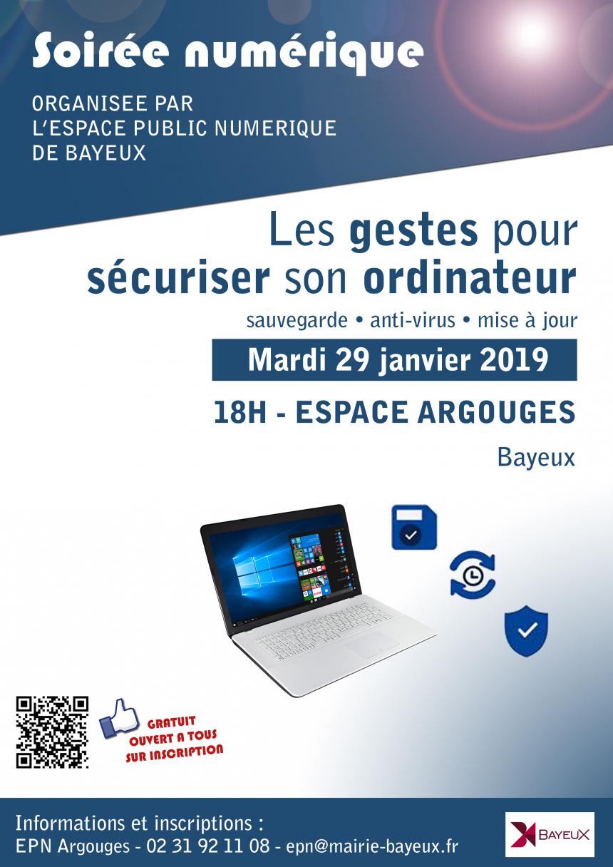 Affiche soirée numérique le 29 janvier 2019 à Bayeux