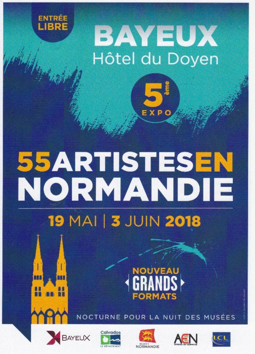 Affiche Exposition 55 artistes en Normandie