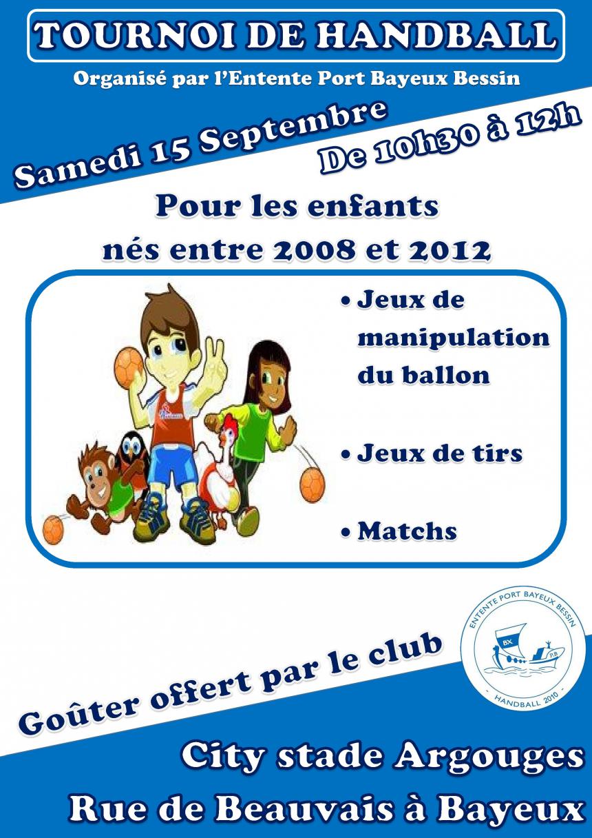 Affiche tournoi de handball à Bayeux Affiche tournoi de handball à Bayeux