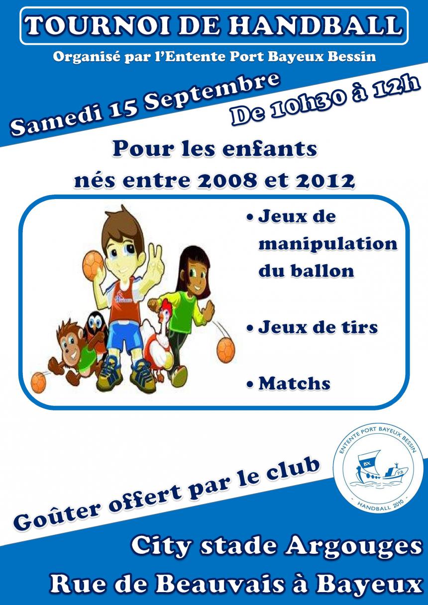 Affiche tournoi de handball à Bayeux