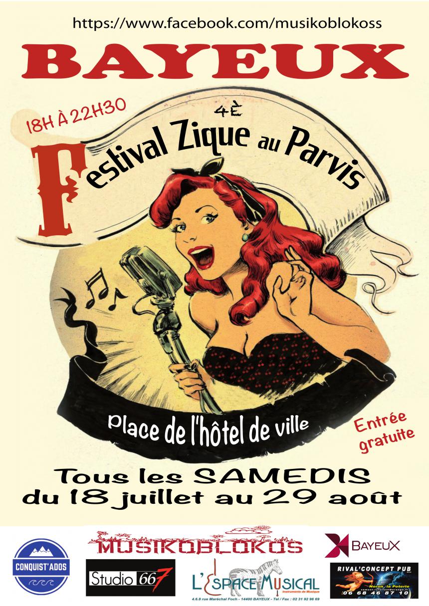 Affiche 2020 Zique au Parvis à Bayeux Affiche 2020 Zique au Parvis à Bayeux